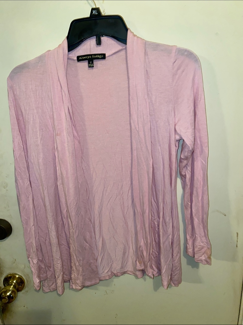 Always Indigo Pink Open-Front Lightweight Women’s Cardigan